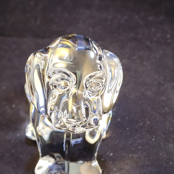 Signed Villeroy & Boch Crystal Dog Figurine Paperweight - Picture 7 of 14